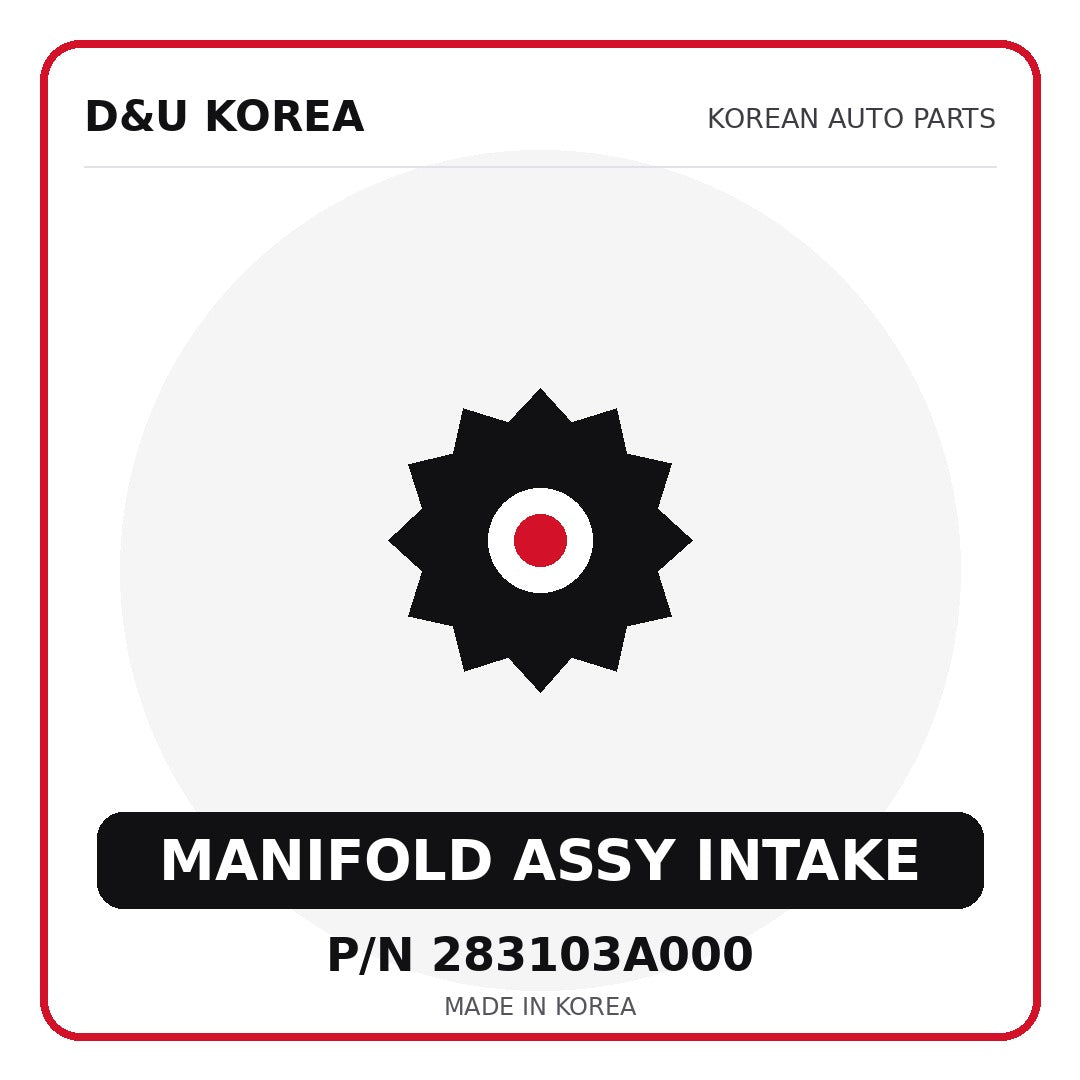 Genuine Mobis MANIFOLD ASSY INTAKE 283103A000 - Korean auto parts from D&U Korea