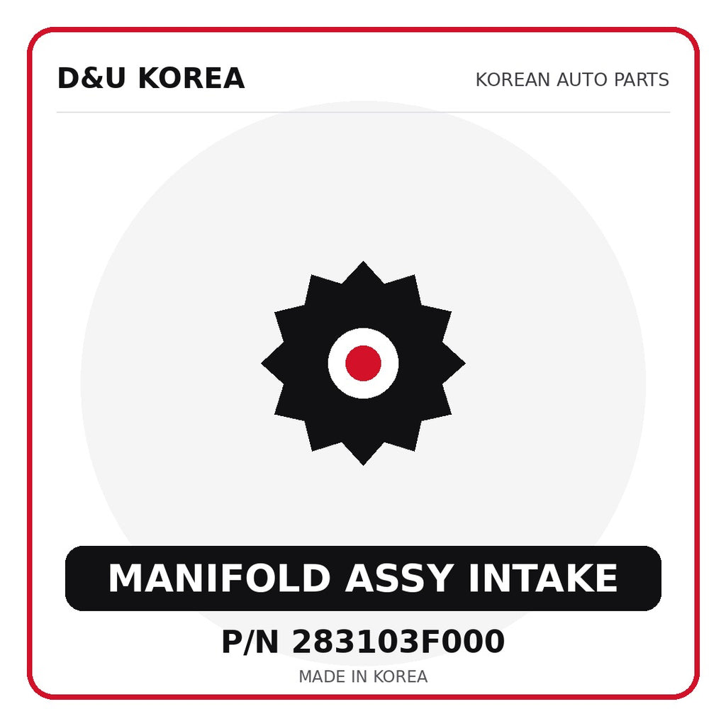 Genuine Mobis MANIFOLD ASSY INTAKE 283103F000 for Korean vehicles | D&U Korea