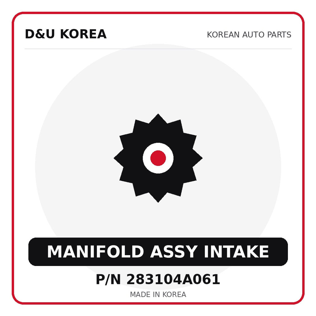 Genuine Mobis MANIFOLD ASSY INTAKE 283104A061 - Korean auto parts from D&U Korea