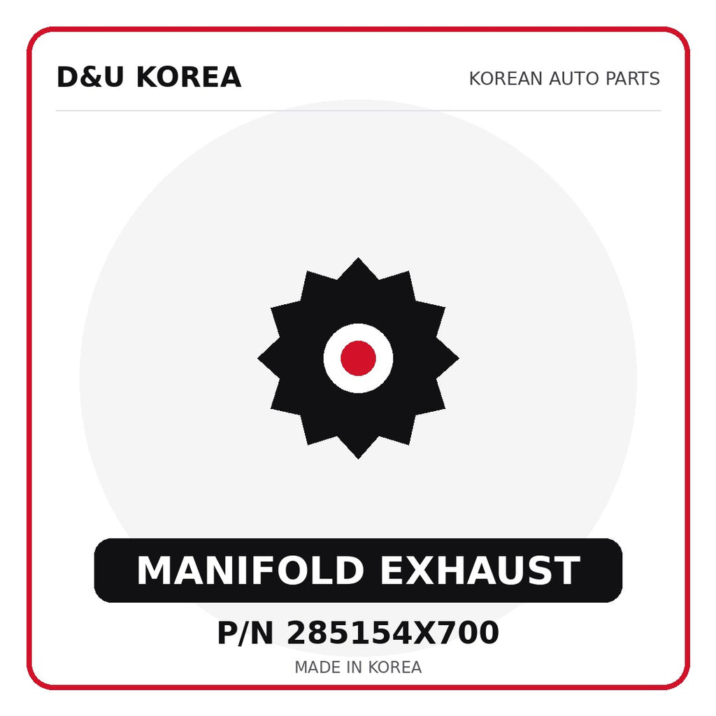 Genuine Mobis MANIFOLD EXHAUST 285154X700 - Korean auto parts from D&U Korea