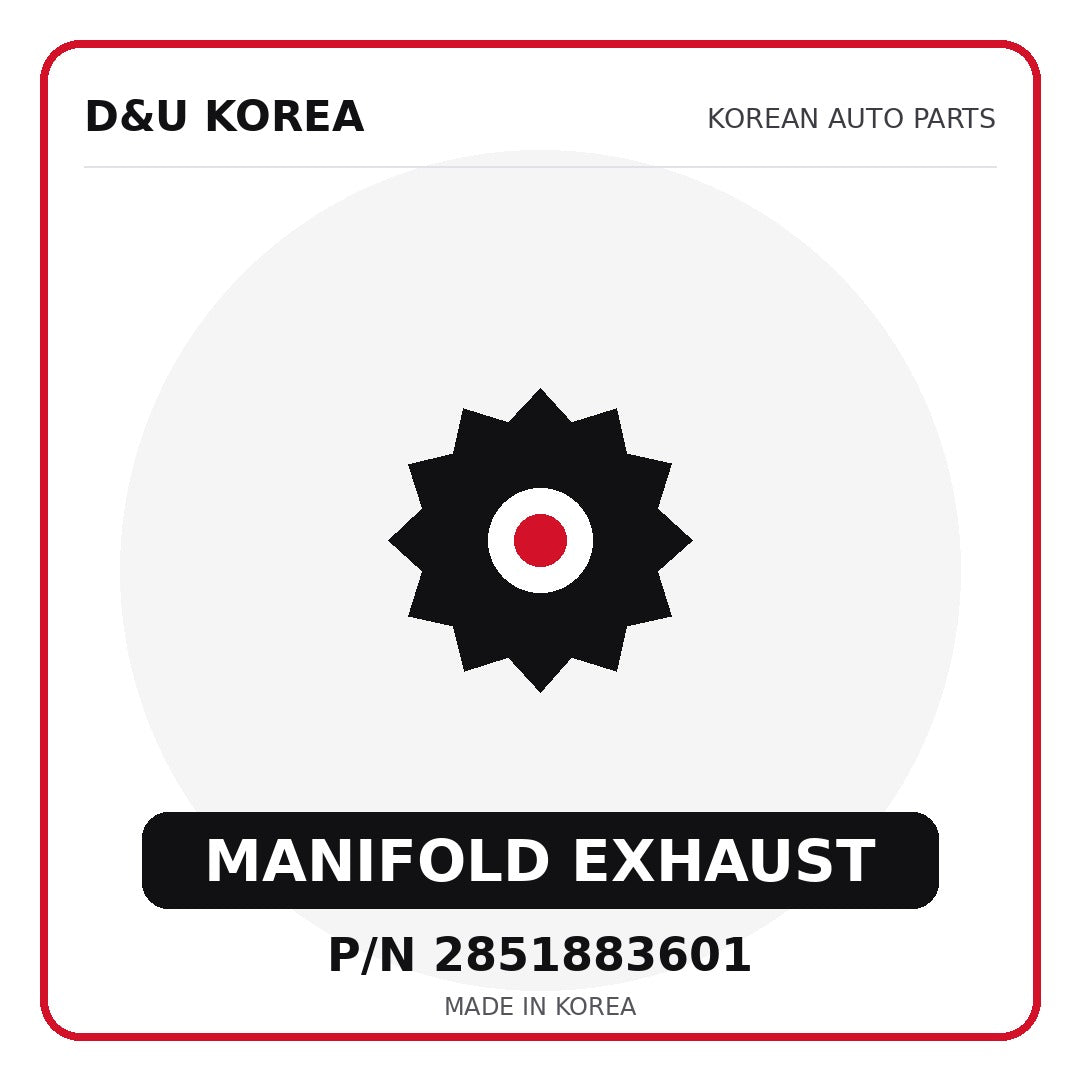 Genuine Mobis MANIFOLD EXHAUST 2851883601 for Korean vehicles | D&U Korea