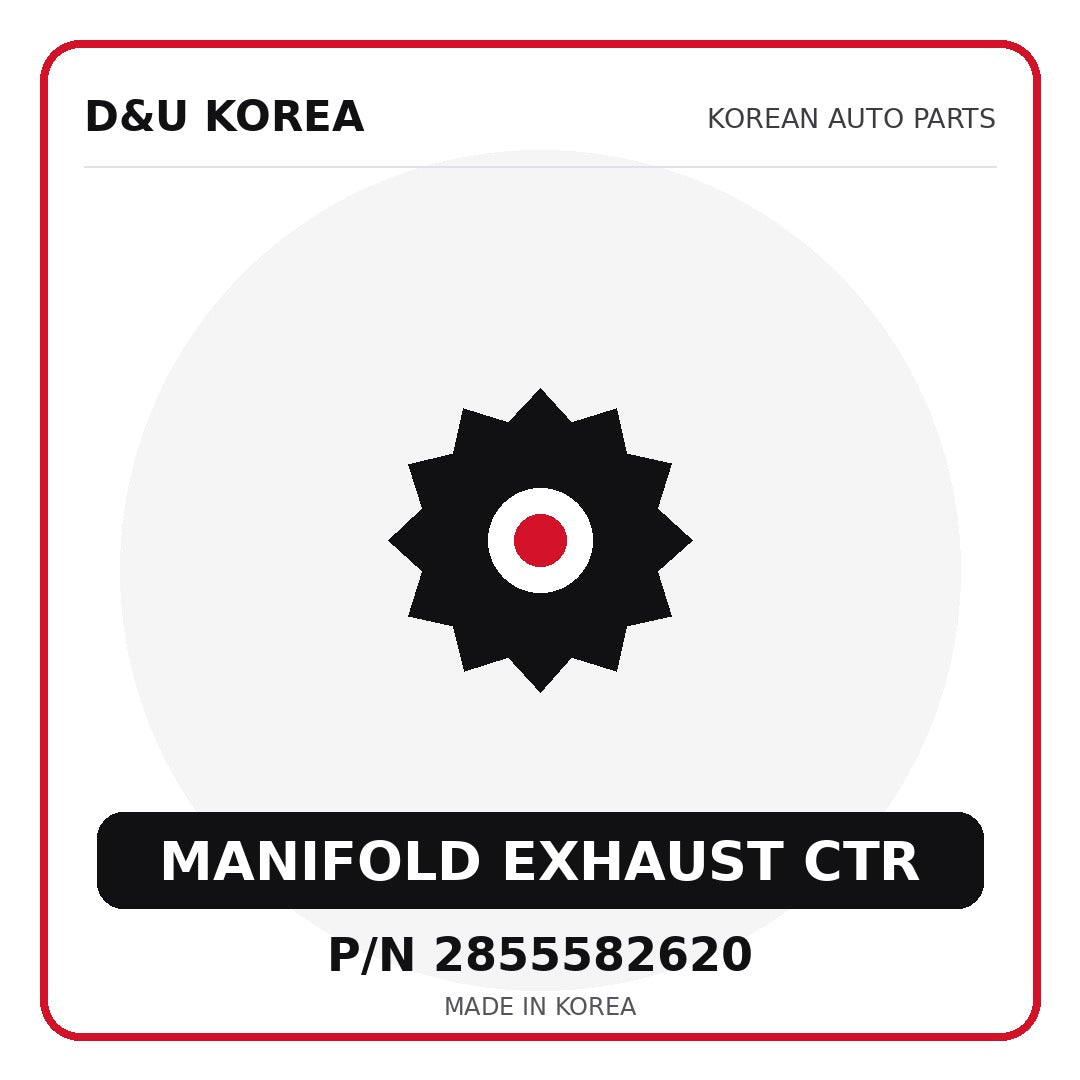 Genuine Mobis MANIFOLD EXHAUST CTR 2855582620 - Korean auto parts from D&U Korea