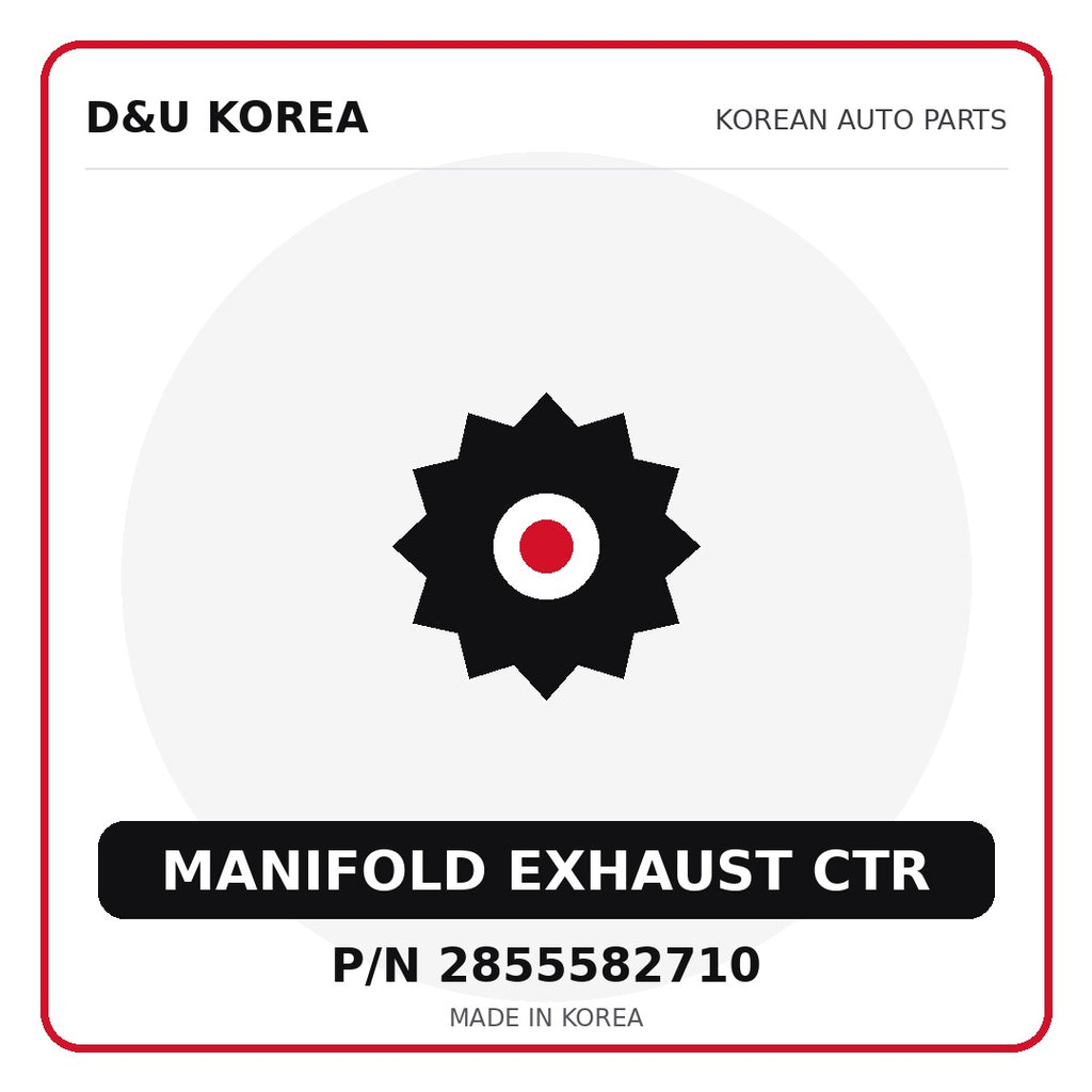 Genuine Mobis MANIFOLD EXHAUST CTR 2855582710 - Korean auto parts from D&U Korea