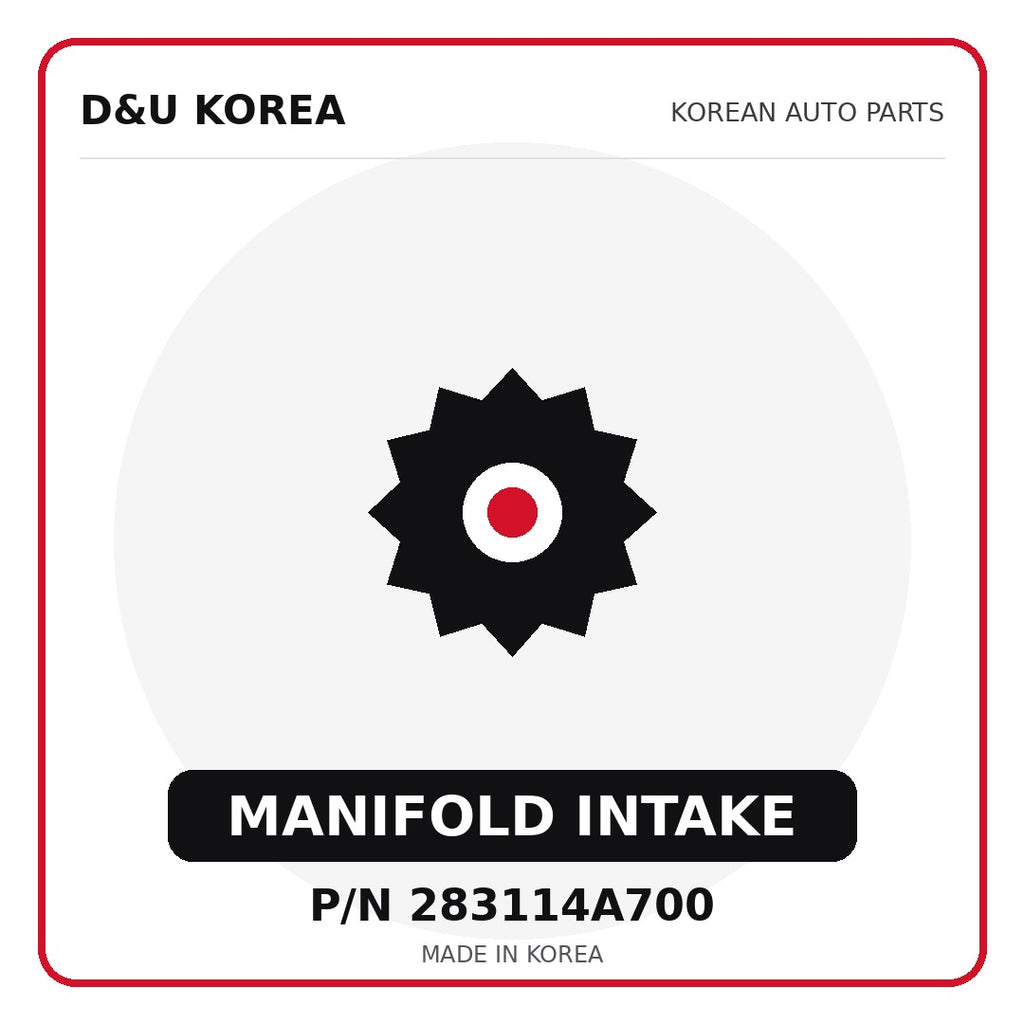 Genuine Mobis MANIFOLD INTAKE 283114A700 - Korean auto parts from D&U Korea