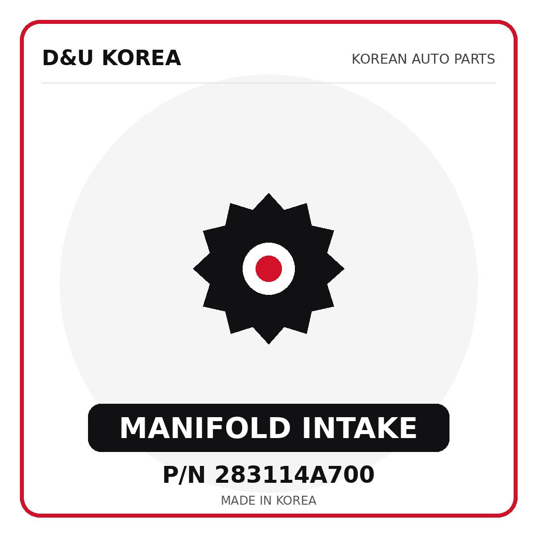 Genuine Mobis MANIFOLD INTAKE 283114A700 - Korean auto parts from D&U Korea