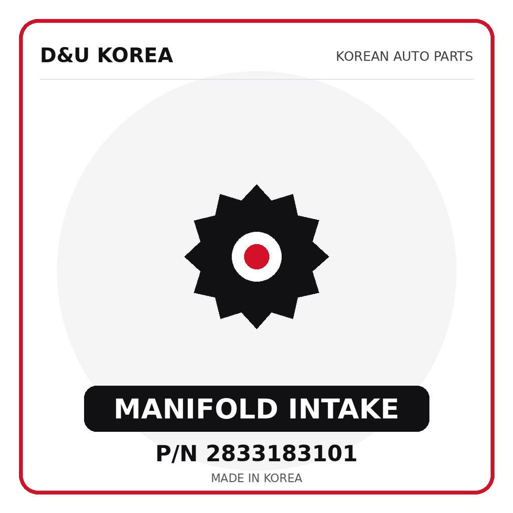 Genuine Mobis MANIFOLD INTAKE 2833183101 - Korean auto parts from D&U Korea