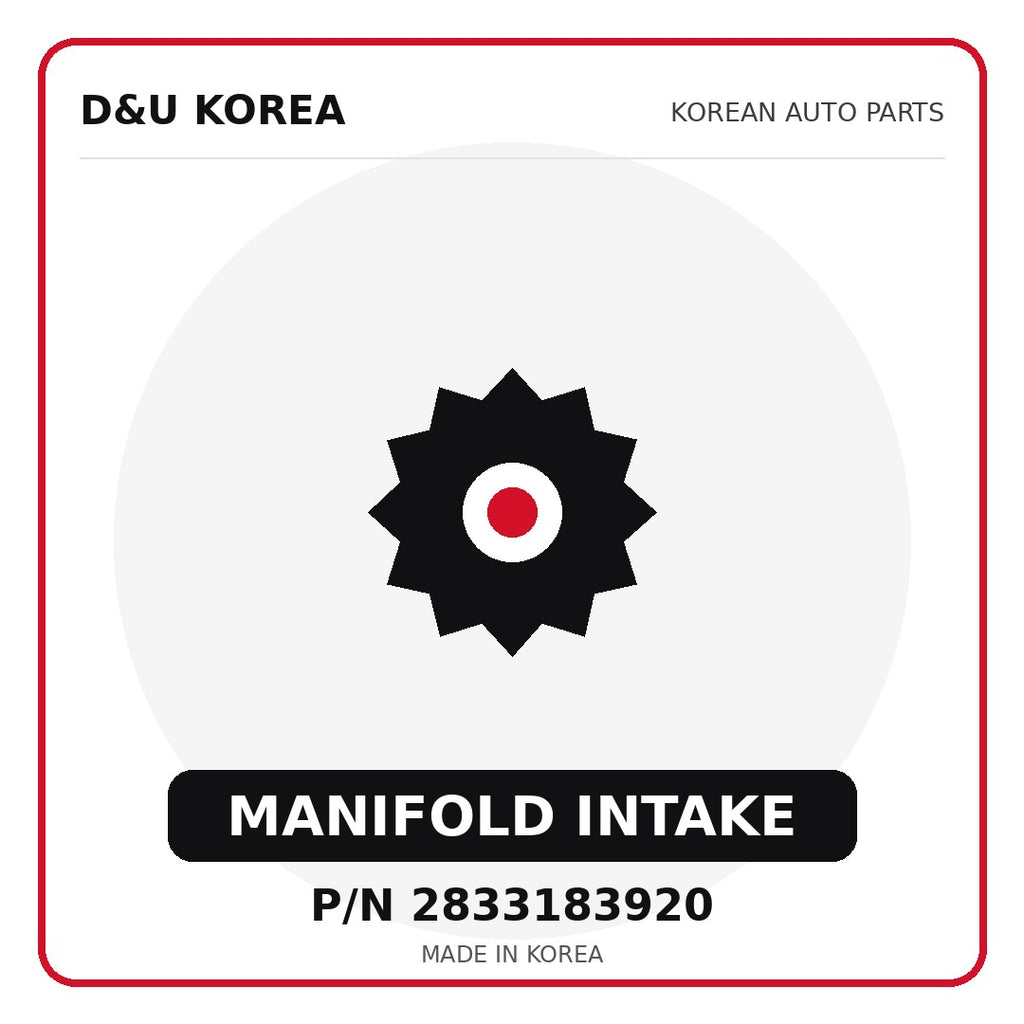 Genuine Mobis MANIFOLD INTAKE 2833183920 - Korean auto parts from D&U Korea