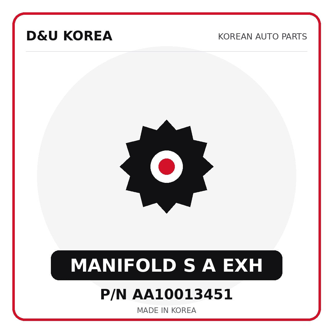 Genuine Mobis MANIFOLD S A EXH AA10013451 - Korean auto parts from D&U Korea
