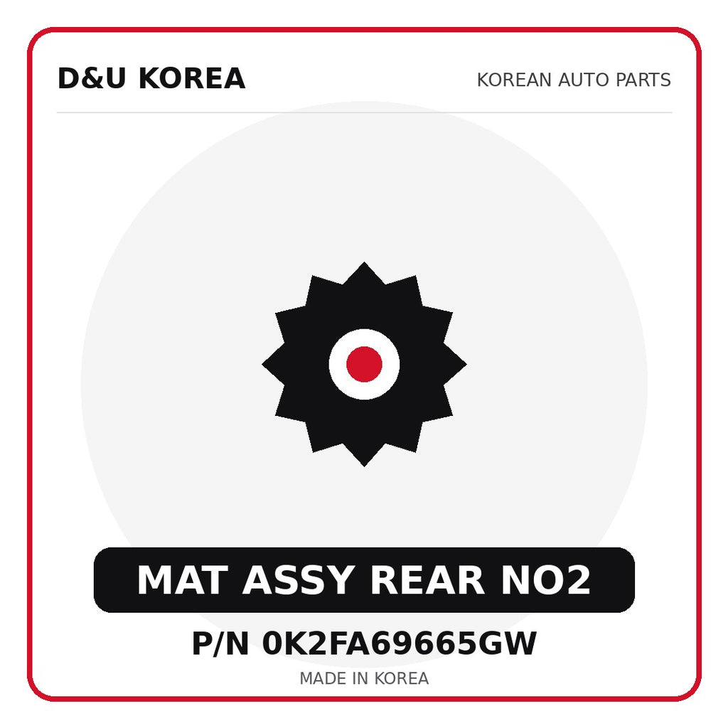 Genuine Mobis MAT ASSY REAR NO2 0K2FA69665GW - Korean auto parts from D&U Korea