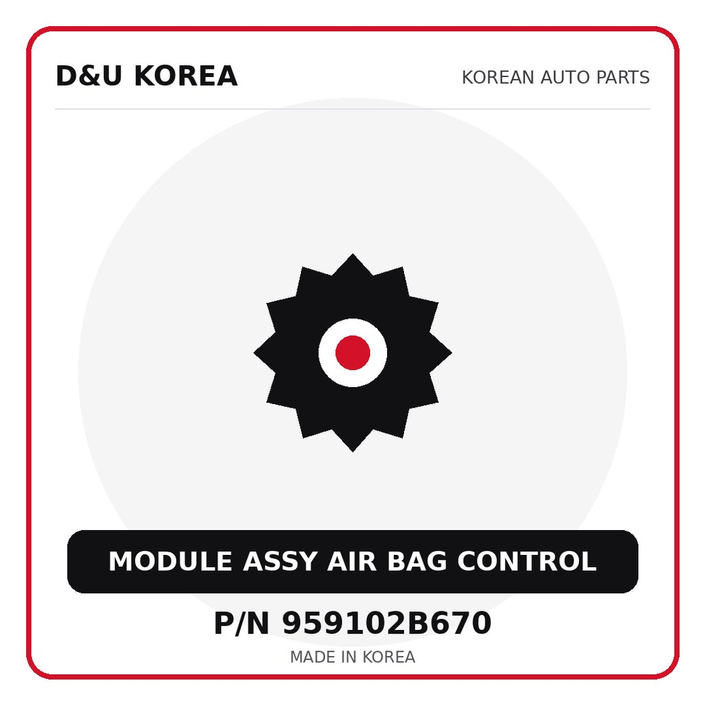 Genuine Mobis MODULE ASSY AIR BAG CONTROL 959102B670 - Korean auto parts from D&U Korea