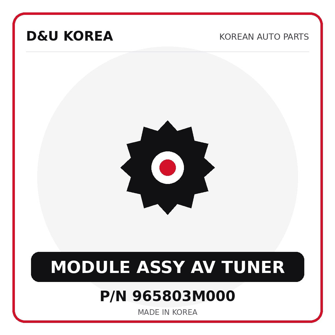 Genuine Mobis MODULE ASSY AV TUNER 965803M000 - Korean auto parts from D&U Korea