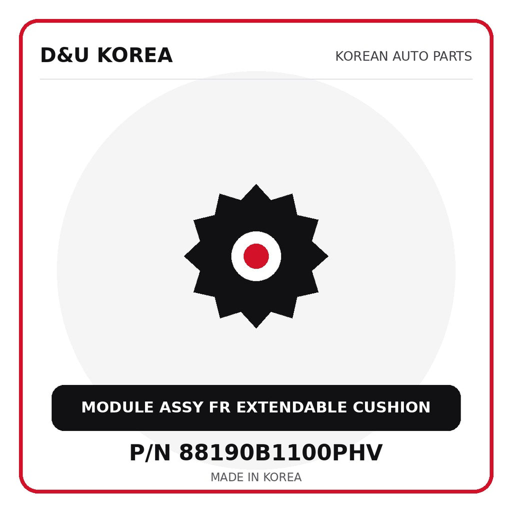 Genuine Mobis MODULE ASSY FR EXTENDABLE CUSHION 88190B1100PHV for Korean vehicles | D&U Korea