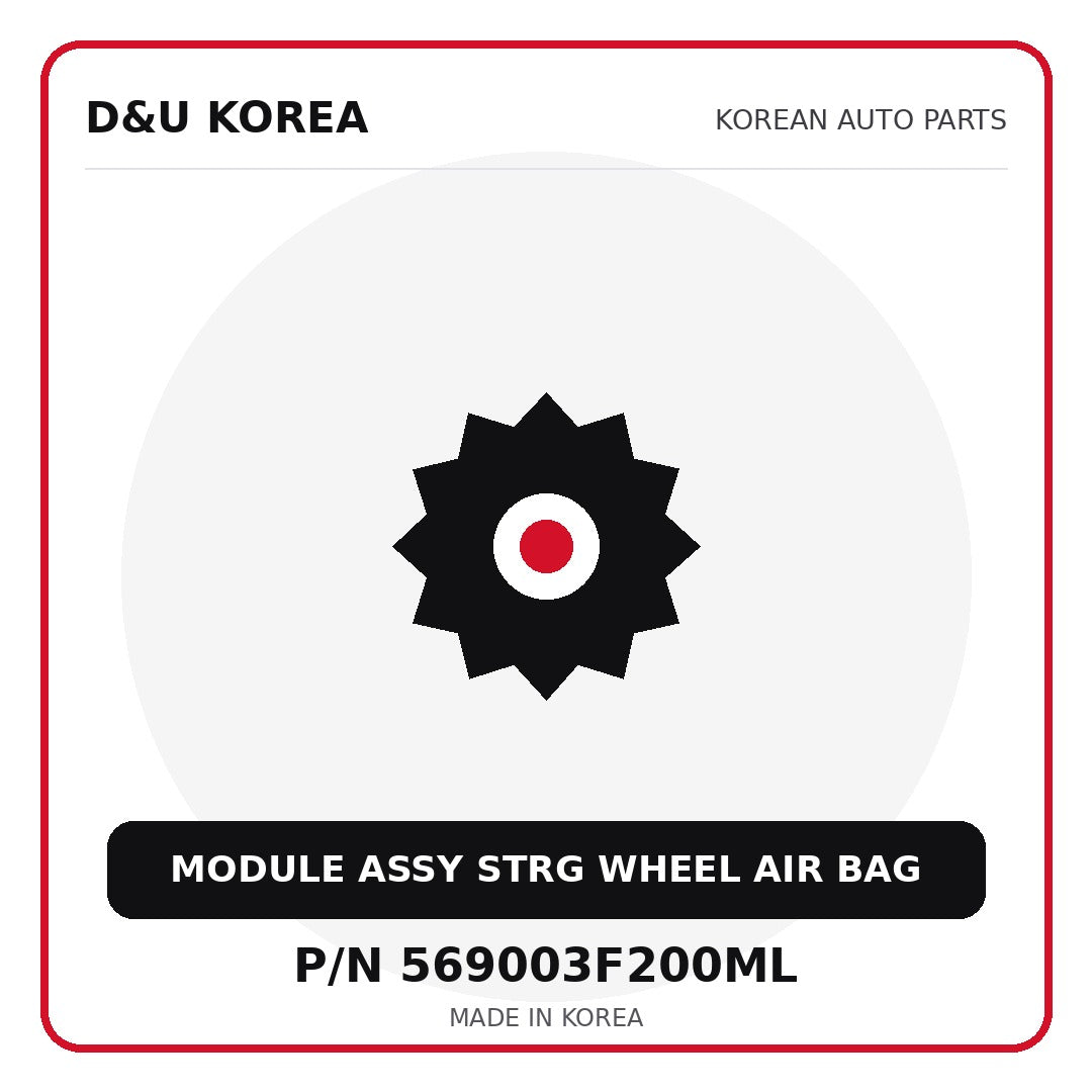 Genuine Mobis MODULE ASSY STRG WHEEL AIR BAG 569003F200ML - Korean auto parts from D&U Korea