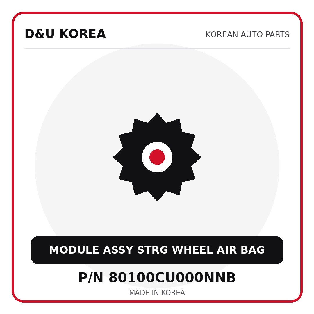 Genuine Mobis MODULE ASSY STRG WHEEL AIR BAG 80100CU000NNB - Korean auto parts from D&U Korea