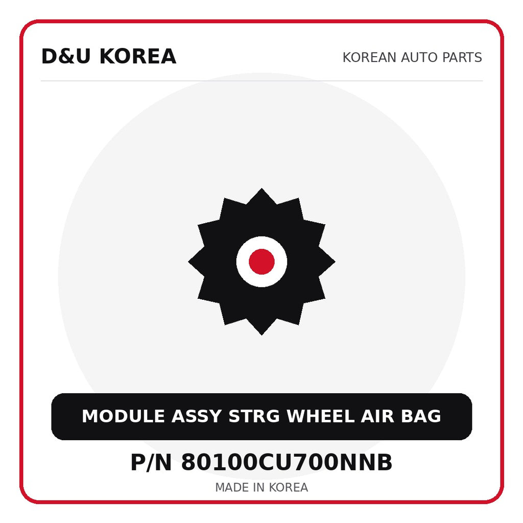 Genuine Mobis MODULE ASSY STRG WHEEL AIR BAG 80100CU700NNB - Korean auto parts from D&U Korea