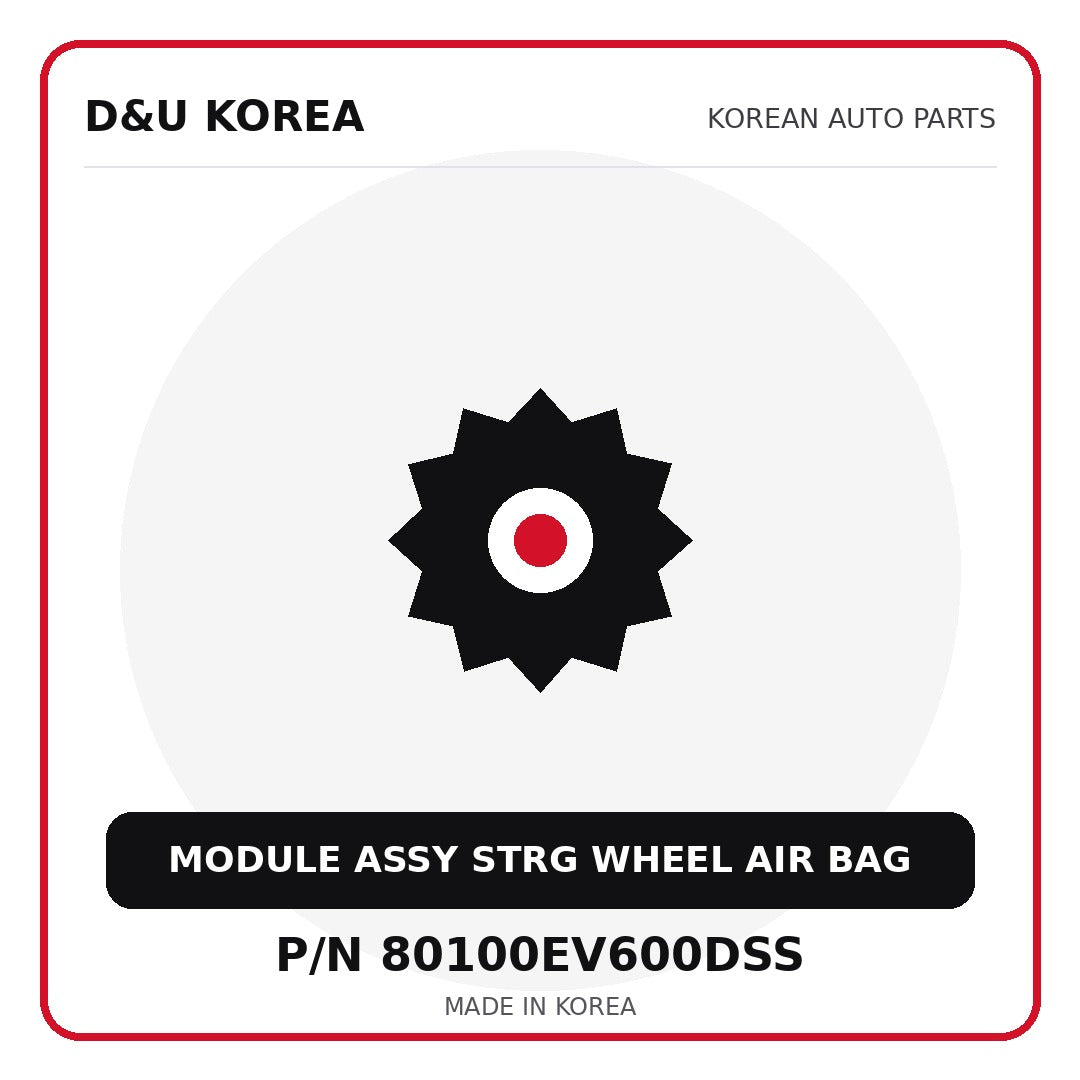 Genuine Mobis MODULE ASSY STRG WHEEL AIR BAG 80100EV600DSS - Korean auto parts from D&U Korea