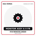 Genuine Mobis MONITOR ASSY A V FR 965633L100A9 for Korean vehicles | D&U Korea