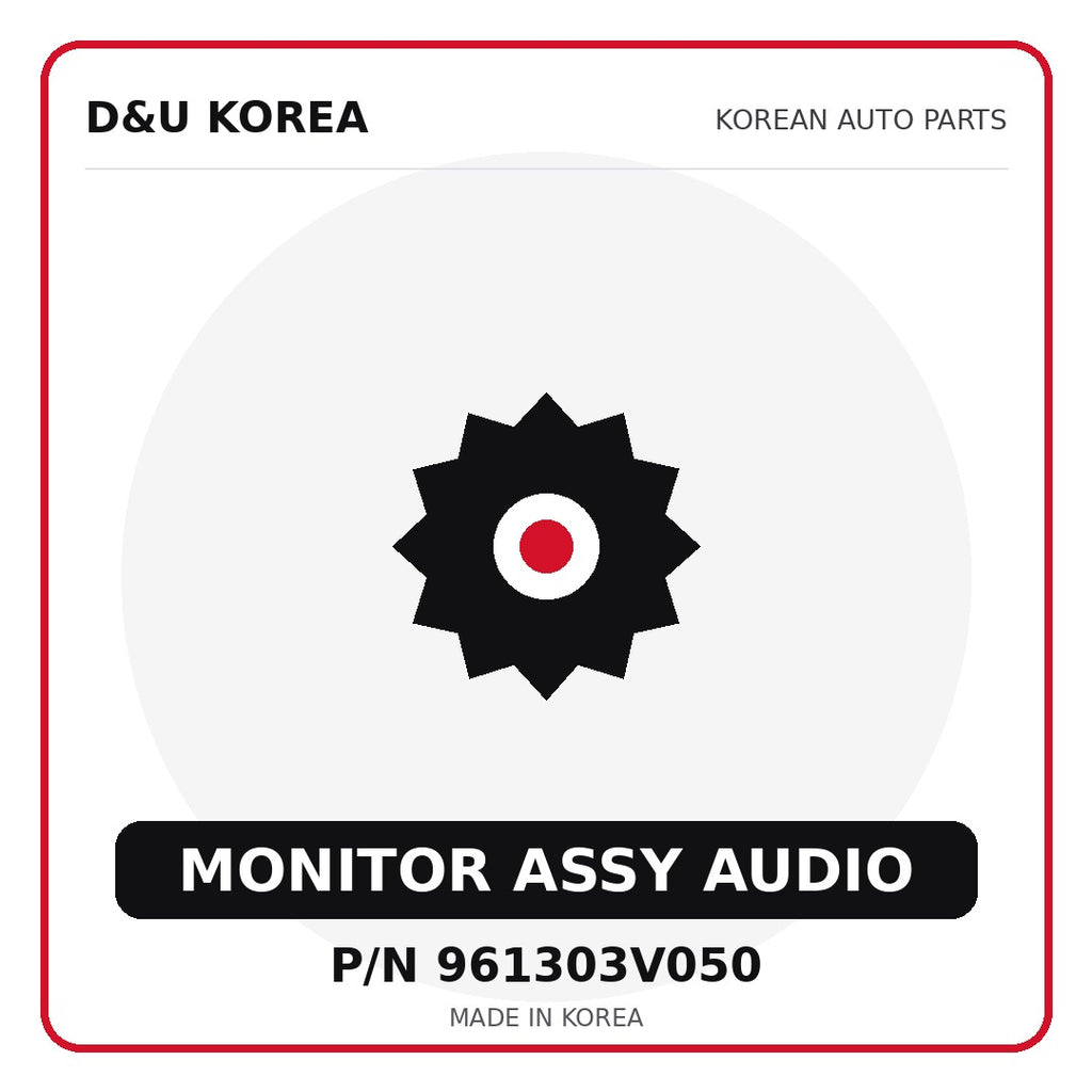 Genuine Mobis MONITOR ASSY AUDIO 961303V050 for Korean vehicles | D&U Korea