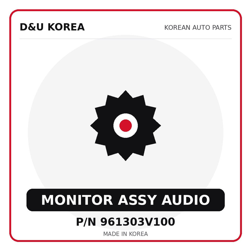 Genuine Mobis MONITOR ASSY AUDIO 961303V100 for Korean vehicles | D&U Korea