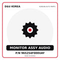 Genuine Mobis MONITOR ASSY AUDIO 965254F000UAY for Korean vehicles | D&U Korea