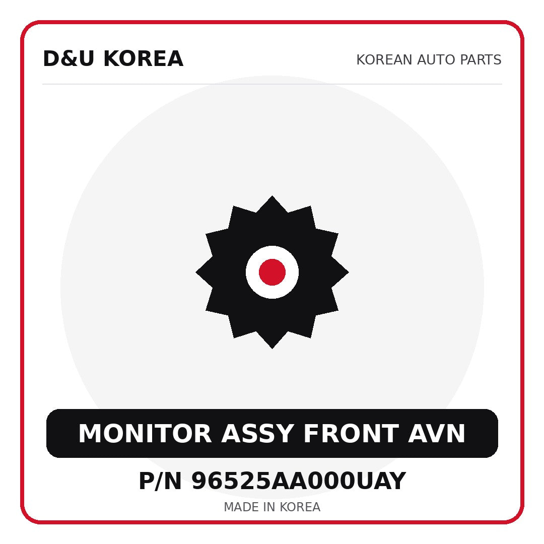 Genuine Mobis MONITOR ASSY FRONT AVN 96525AA000UAY for Korean vehicles | D&U Korea