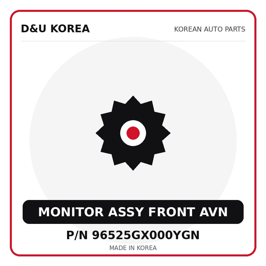 Genuine Mobis MONITOR ASSY FRONT AVN 96525GX000YGN for Korean vehicles | D&U Korea