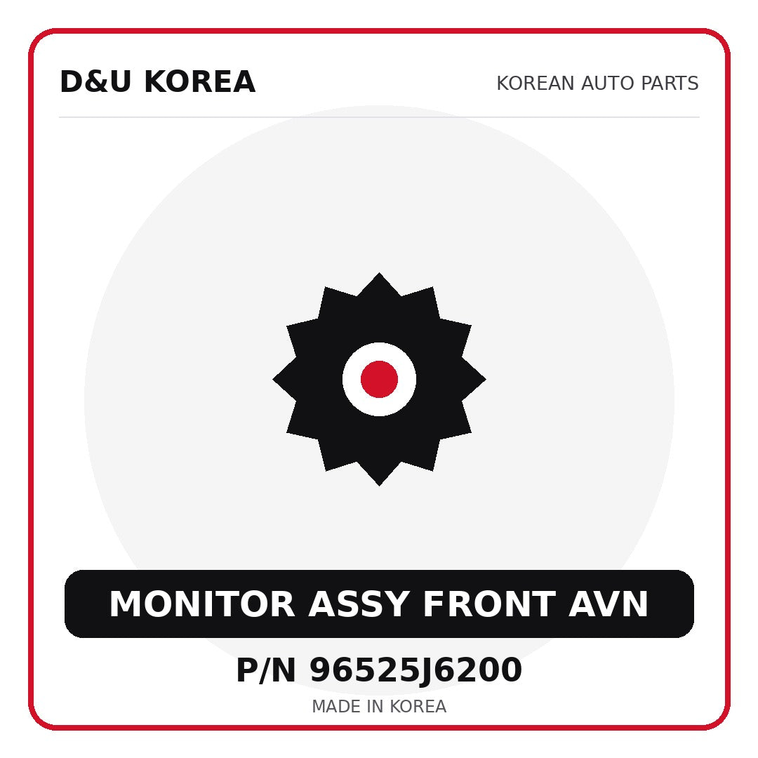 Genuine Mobis MONITOR ASSY FRONT AVN 96525J6200 for Korean vehicles | D&U Korea