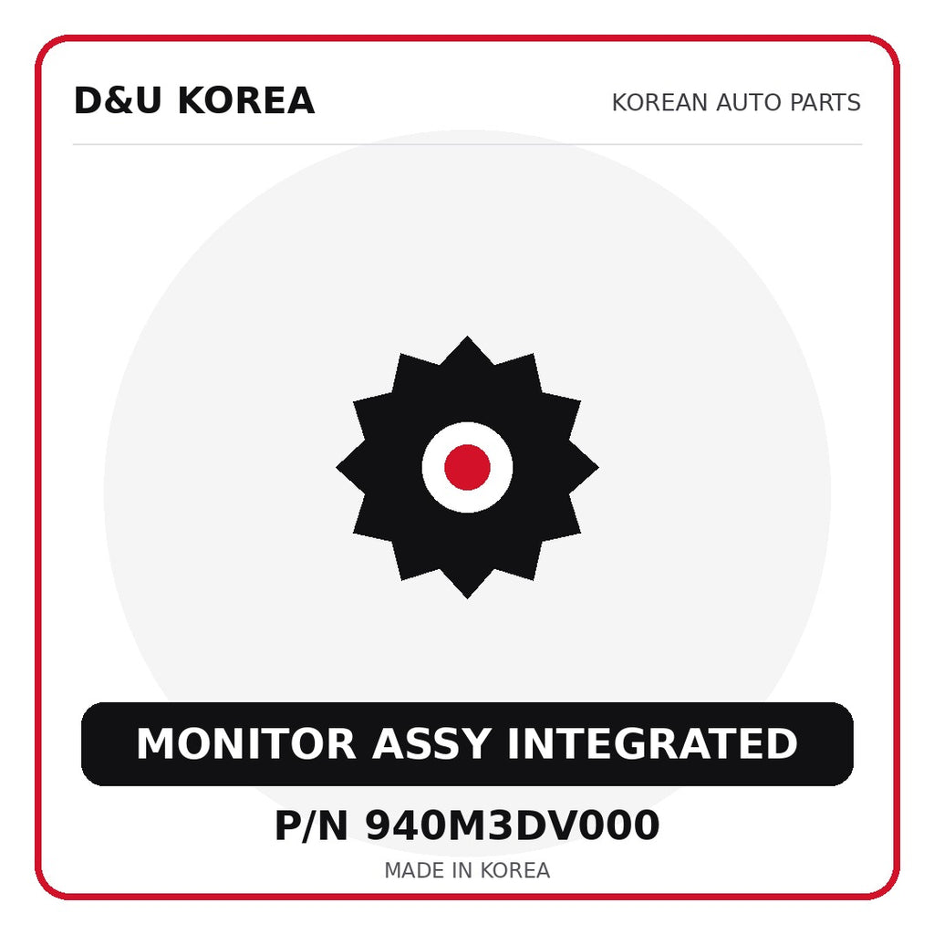 Genuine Mobis MONITOR ASSY INTEGRATED 940M3DV000 for Korean vehicles | D&U Korea