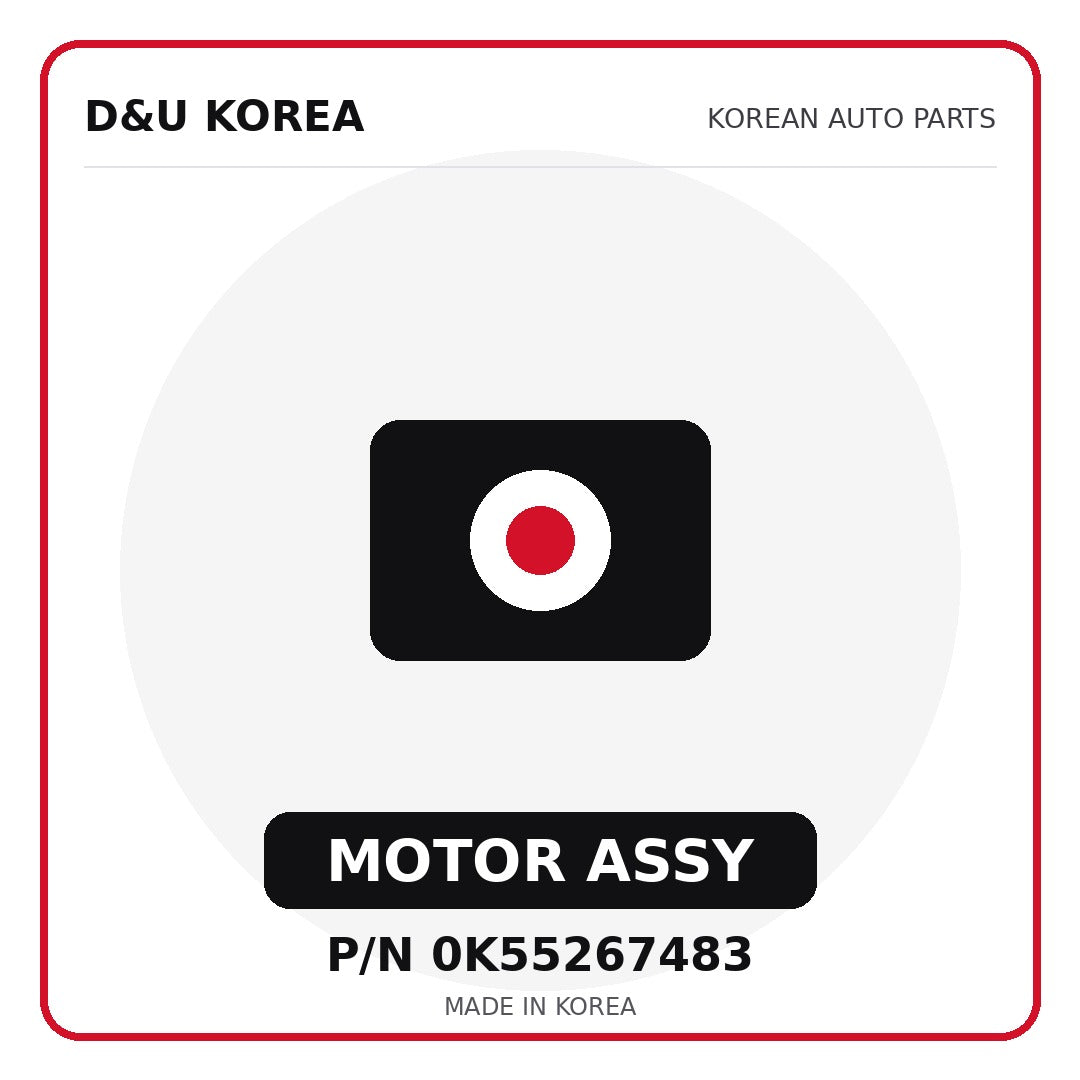 Genuine Mobis MOTOR ASSY 0K55267483 - Korean auto parts from D&U Korea