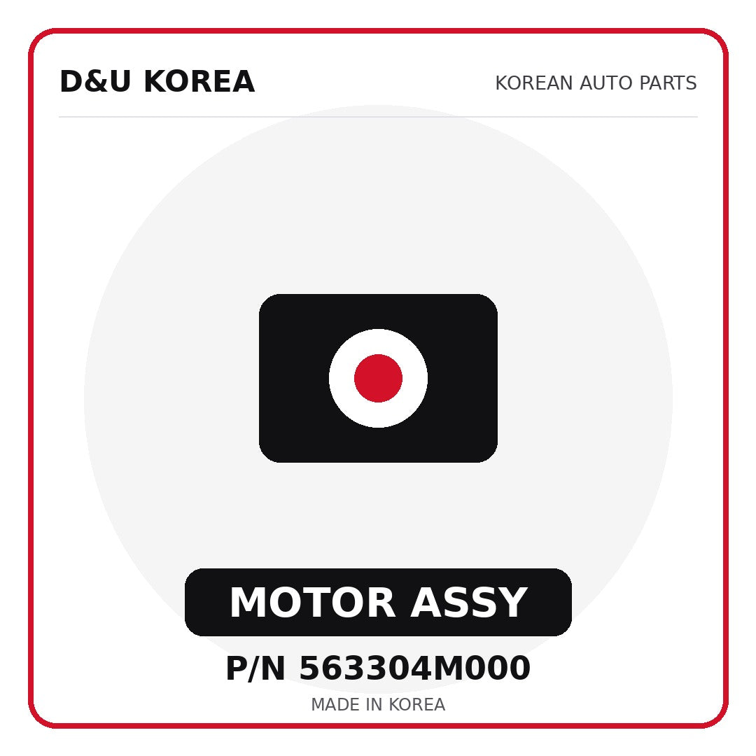 Genuine Mobis MOTOR ASSY 563304M000 for Korean vehicles | D&U Korea
