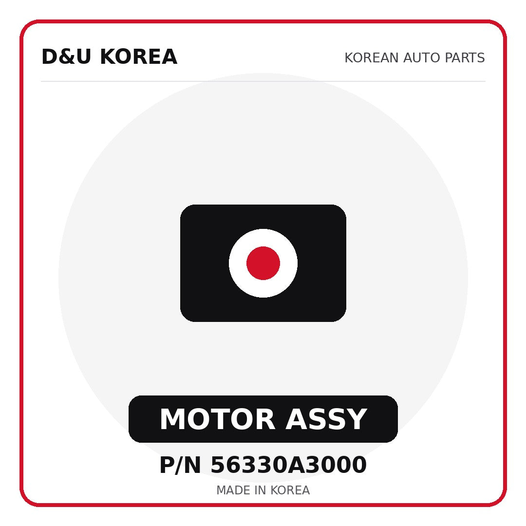 Genuine Mobis MOTOR ASSY 56330A3000 - Korean auto parts from D&U Korea