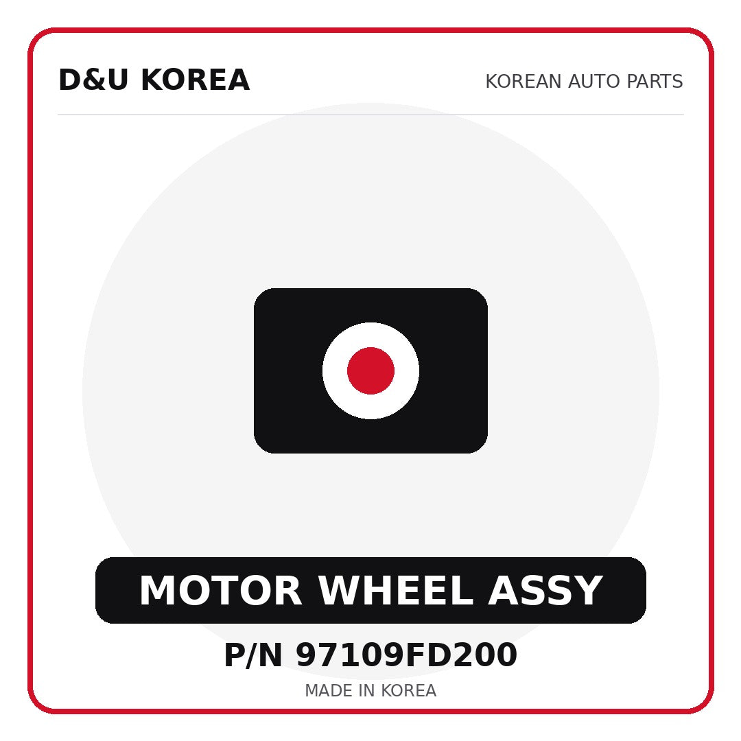Genuine Mobis MOTOR WHEEL ASSY 97109FD200 for Korean vehicles | D&U Korea