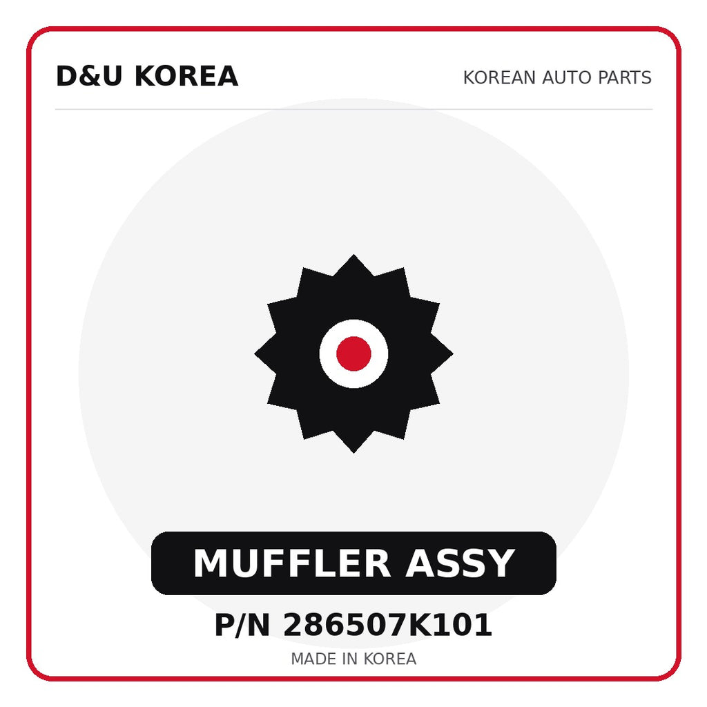 Genuine Mobis MUFFLER ASSY 286507K101 - Korean auto parts from D&U Korea