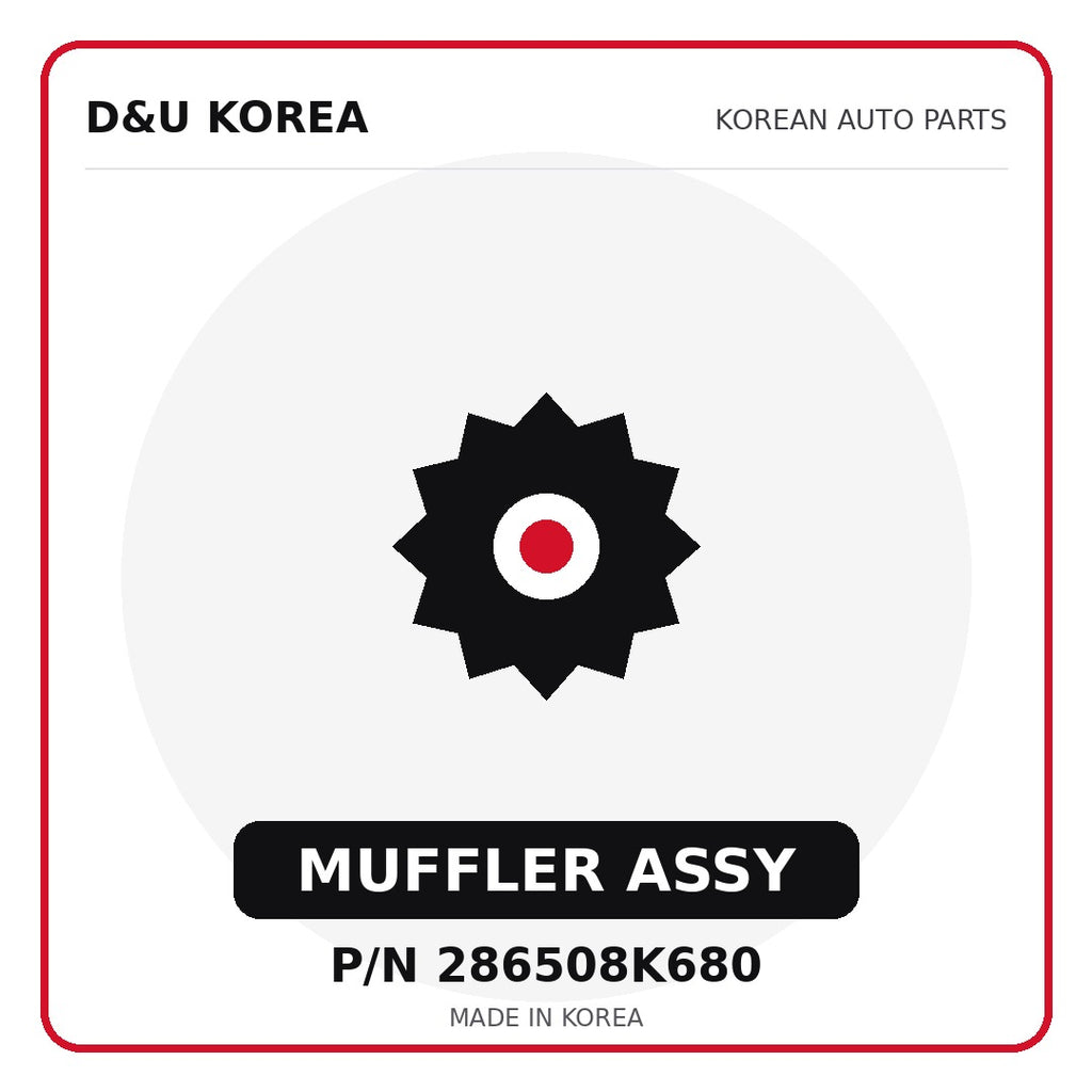 Genuine Mobis MUFFLER ASSY 286508K680 - Korean auto parts from D&U Korea