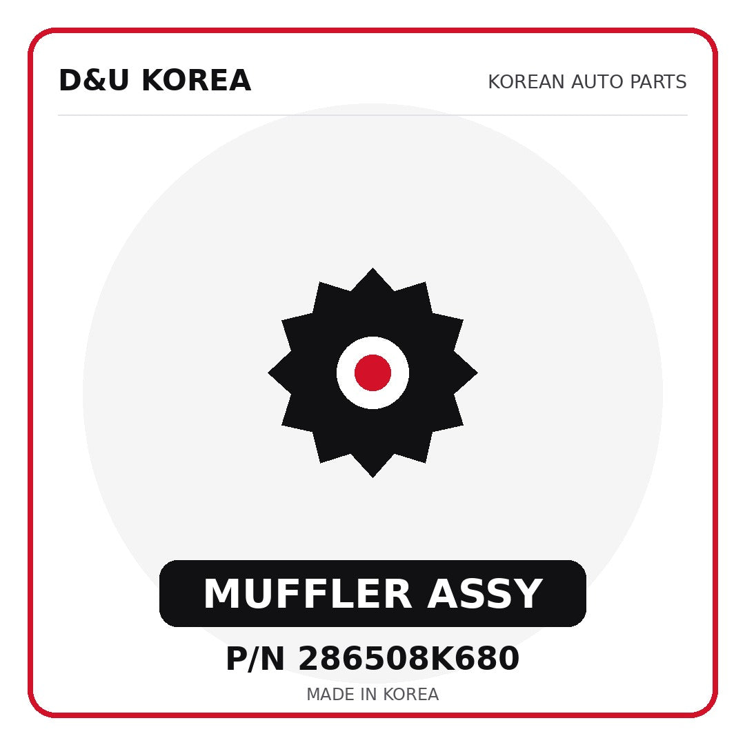 Genuine Mobis MUFFLER ASSY 286508K680 - Korean auto parts from D&U Korea