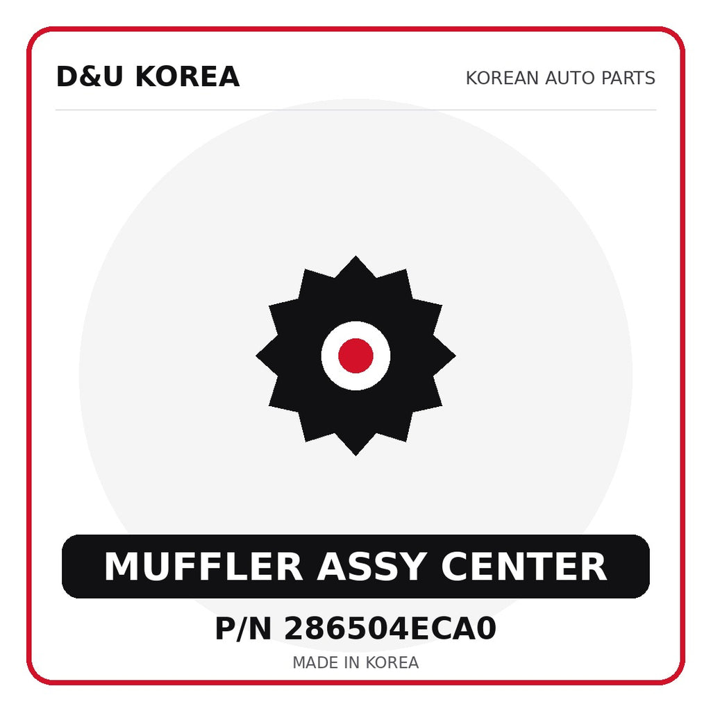 Genuine Mobis MUFFLER ASSY CENTER 286504ECA0 - Korean auto parts from D&U Korea