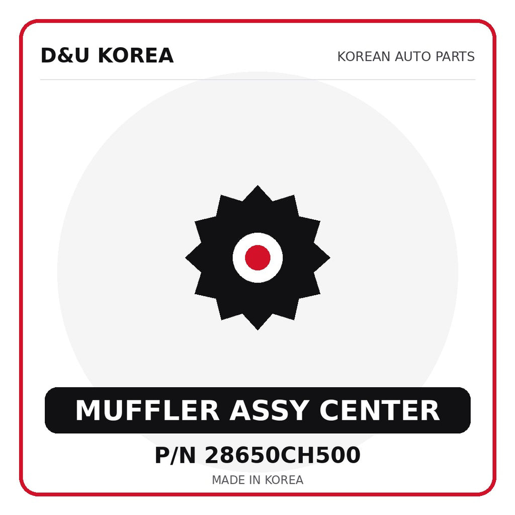 Genuine Mobis MUFFLER ASSY CENTER 28650CH500 - Korean auto parts from D&U Korea