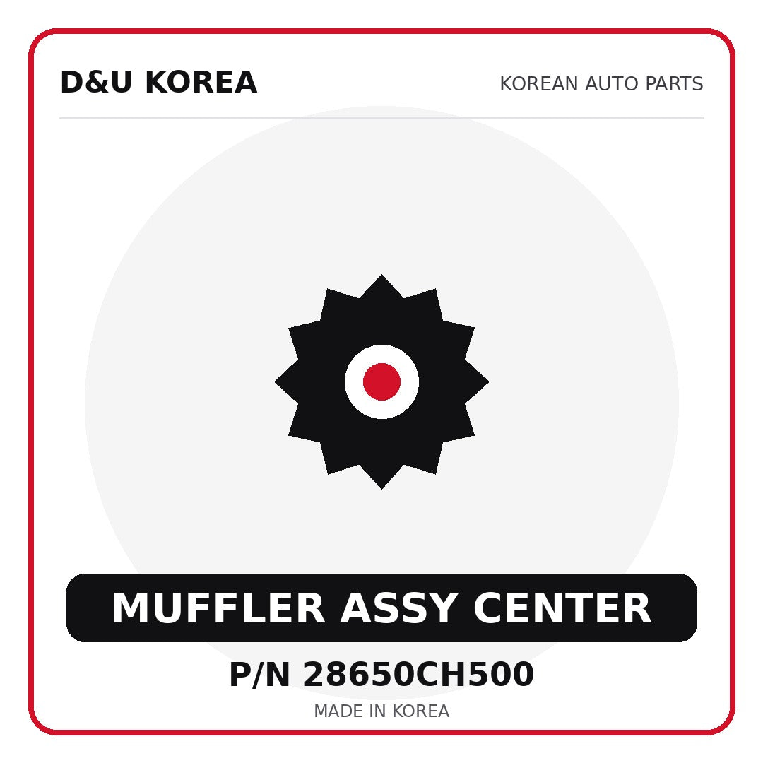 Genuine Mobis MUFFLER ASSY CENTER 28650CH500 - Korean auto parts from D&U Korea