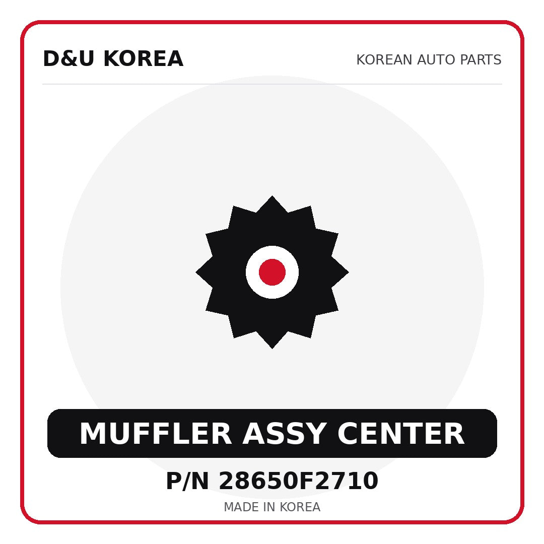 Genuine Mobis MUFFLER ASSY CENTER 28650F2710 - Korean auto parts from D&U Korea