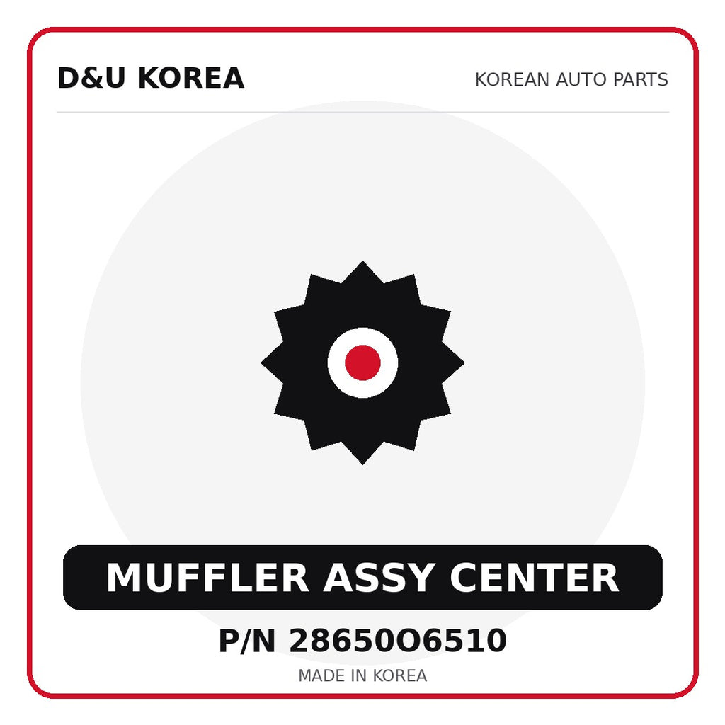 Genuine Mobis MUFFLER ASSY CENTER 28650O6510 - Korean auto parts from D&U Korea
