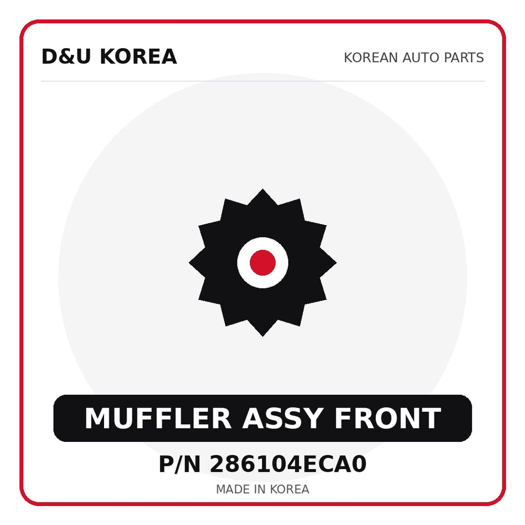 Genuine Mobis MUFFLER ASSY FRONT 286104ECA0 - Korean auto parts from D&U Korea