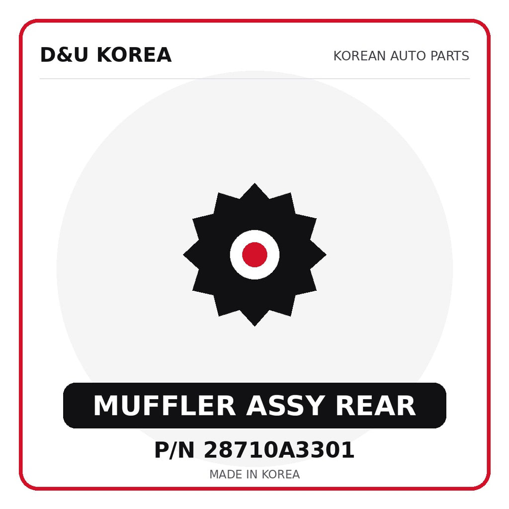 Genuine Mobis MUFFLER ASSY REAR 28710A3301 - Korean auto parts from D&U Korea