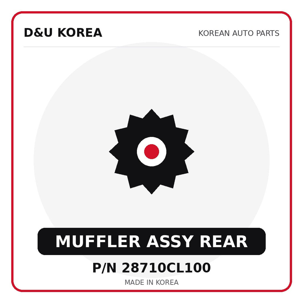 Genuine Mobis MUFFLER ASSY REAR 28710CL100 - Korean auto parts from D&U Korea