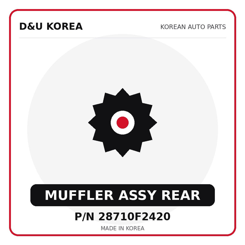 Genuine Mobis MUFFLER ASSY REAR 28710F2420 - Korean auto parts from D&U Korea