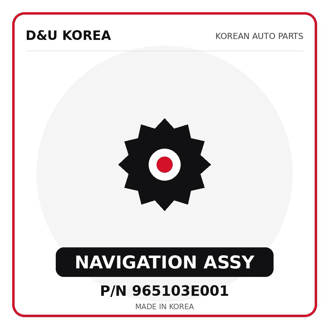 Genuine Mobis NAVIGATION ASSY 965103E001 for Korean vehicles | D&U Korea