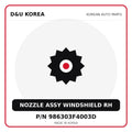 Genuine Mobis NOZZLE ASSY WINDSHIELD RH 986303F4003D for Korean vehicles | D&U Korea