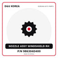 Genuine Mobis NOZZLE ASSY WINDSHIELD RH 986304D400 for Korean vehicles | D&U Korea