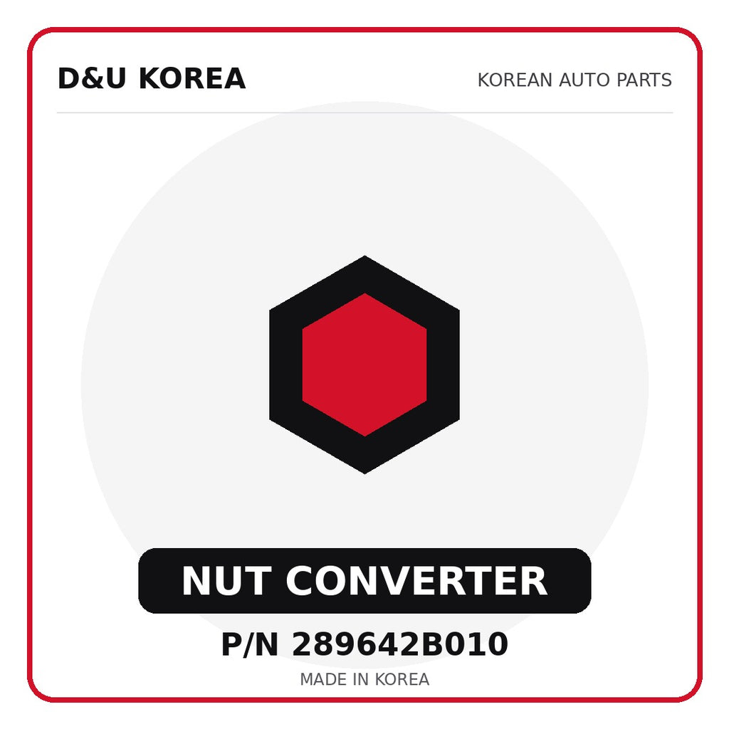 Genuine Mobis NUT CONVERTER 289642B010 - Korean auto parts from D&U Korea