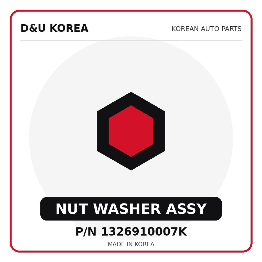 Genuine Mobis NUT WASHER ASSY 1326910007K - Korean auto parts from D&U Korea