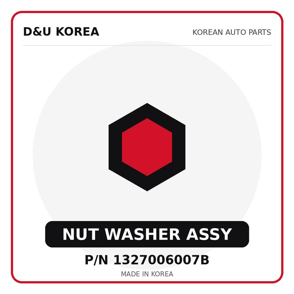 Genuine Mobis NUT WASHER ASSY 1327006007B - Korean auto parts from D&U Korea